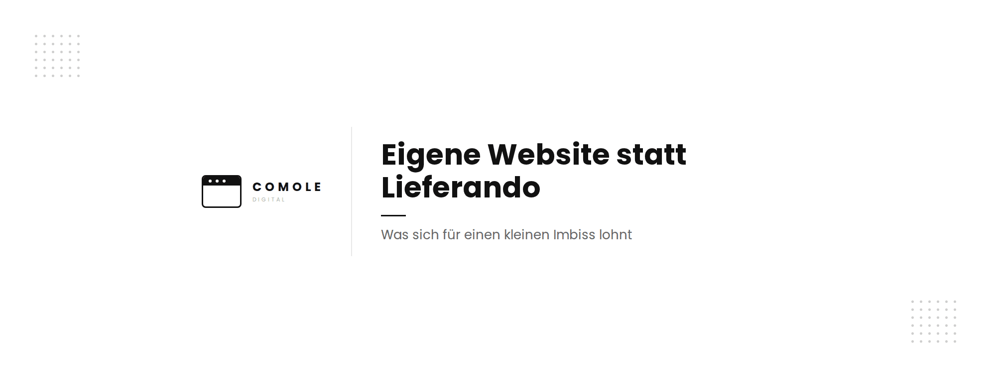 Eigene Website statt Lieferando: was sich für einen kleinen Imbiss lohnt